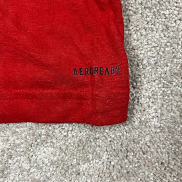 Adidas Womens Small Red Short Sleeve Sportswear Aeroready T-Shirt Top NWT - Picture 3 of 8